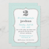 Fancy Lijst 2e verjaardag van de uitnodiging (Voorkant / Achterkant)