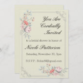 Fancy Lijst 5x7 Bridal Shower-uitnodiging Kaart (Voorkant / Achterkant)