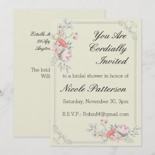 Fancy Lijst 5x7 Bridal Shower-uitnodiging Kaart