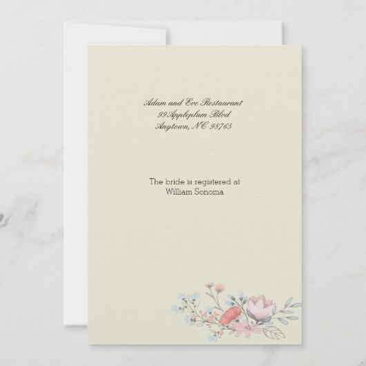 Fancy Lijst 5x7 Bridal Shower-uitnodiging Kaart (Achterkant)