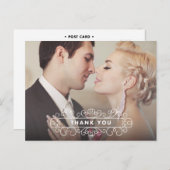 FANCY LIJST | BRUILOFT BEDANKT POST KAART (Voorkant / Achterkant)