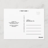 FANCY LIJST | BRUILOFT BEDANKT POST KAART (Achterkant)