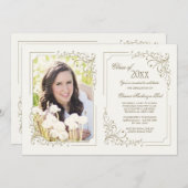 Fancy Lijst foto uitnodiging dubbel (Voorkant / Achterkant)