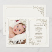 Fancy Lijst Fotouitnodiging Dubbel Kaart (Voorkant / Achterkant)