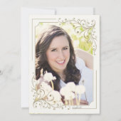 Fancy Lijst Fotouitnodiging Kaart (Achterkant)