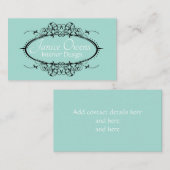 Fancy Lijst Scrollwork Visitekaartje (Voorkant / Achterkant)