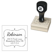 Fancy Lijst | Teruggaveadres script Rubberstempel (Gestempeld)