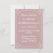 Fancy Lijst Verjaardag Grote Print Uitnodiging (Voorkant)