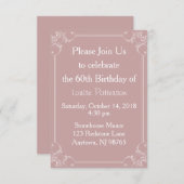 Fancy Lijst Verjaardag Grote Print Uitnodiging (Voorkant / Achterkant)