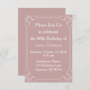 Fancy Lijst Verjaardag Grote Print Uitnodiging