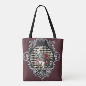 Fancy Lijst Witte konijn Collage Tote Bag (Achterkant)