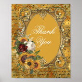 Fancy  Lijst Zonnebloem Hartelijk dank Poster (Voorkant)