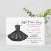 Fancy Little Black Dress Bachelorette Party Kaart (Staand voorkant)