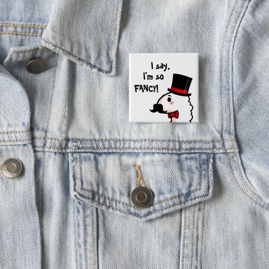 Fancy Llama-Button Vierkante Button 5,1 Cm (In situ)