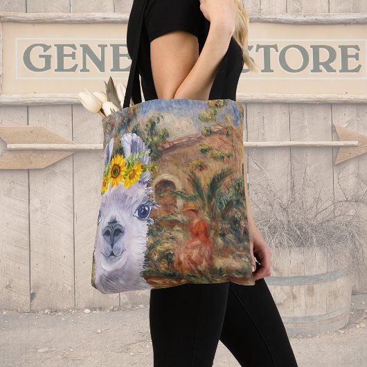 Fancy Llama- en Renoir-boerderij Tote Bag