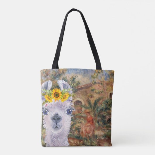 Fancy Llama- en Renoir-boerderij Tote Bag (Achterkant)