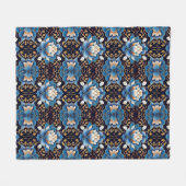 Fancy Lotus Tegel Pattern Fleece Deken (Voorkant (Horizontaal))