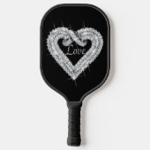 Fancy Love Diamond Heart Pickleball Paddle (Achterkant)