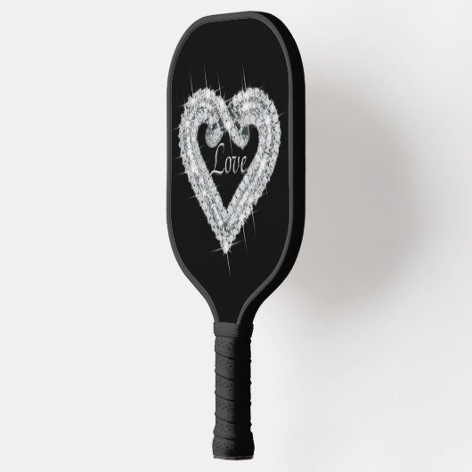 Fancy Love Diamond Heart Pickleball Paddle (Links)