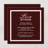 Fancy Love Stinks Anti-Valentijnsdag Party Kaart (Voorkant / Achterkant)