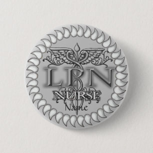 Fancy LPN Caduceus verpleegsterspeldknop Ronde Button 5,7 Cm