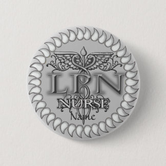 Fancy LPN Caduceus verpleegsterspeldknop Ronde Button 5,7 Cm