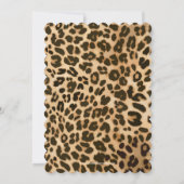 Fancy luipaard roze boog meisje Baby shower uitnod Kaart (Achterkant)