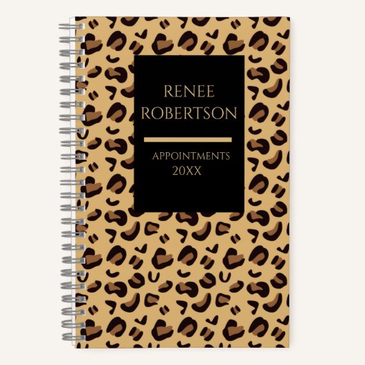 Fancy Luipaard Spiraal Notitieboek Planner (Voorkant)