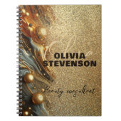 Fancy Luxury Glam Gold Glittery Marble Notitieboek (Voorkant)