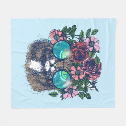 Fancy Maine Coon Fleece Deken (Voorkant (Horizontaal))