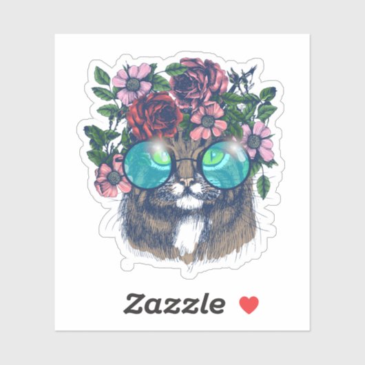 Fancy Maine Coon Sticker (Vel)