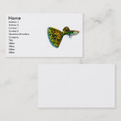 Fancy Mannelijke Guppy Profile Card Visitekaartje (Voorkant / Achterkant)