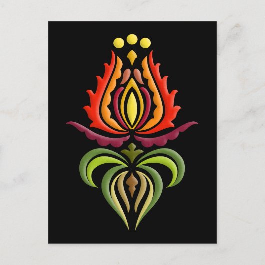 Fancy Mantle Embroidery - Hongaarse Folk Art Briefkaart (Voorkant)