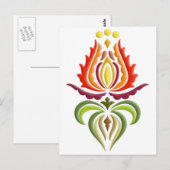 Fancy Mantle Embroidery - Hongaarse Folk Art Briefkaart (Voorkant / Achterkant)
