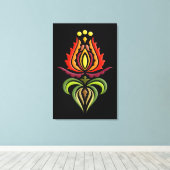 Fancy Mantle Embroidery - Hongaarse Folk Art Canvas Afdruk (Insitu (Houten vloer))