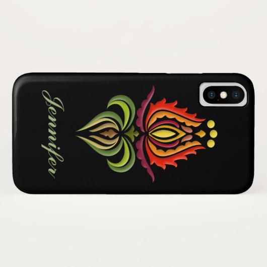 Fancy Mantle Embroidery - Hongaarse Folk Art Case-Mate iPhone Case (Achterkant (horizontaal))
