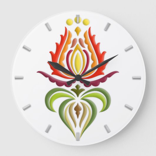 Fancy Mantle Embroidery - Hongaarse Folk Art Grote Klok (Voorkant)