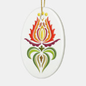 Fancy Mantle Embroidery - Hongaarse Folk Art Keramisch Ornament (Links)