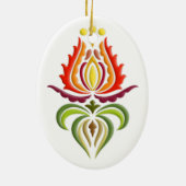 Fancy Mantle Embroidery - Hongaarse Folk Art Keramisch Ornament (Achterkant)