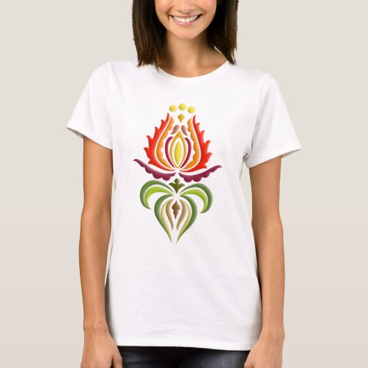 Fancy Mantle Embroidery - Hongaarse Folk Art T-shirt (Voorkant)