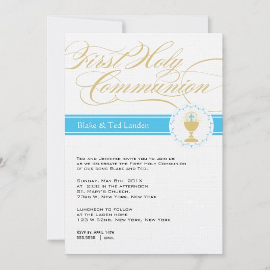 Fancy Manuscript Eerste Communicatie Uitnodigingen (Voorkant)