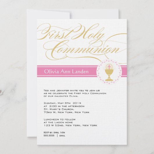 Fancy Manuscript Eerste Communicatie Uitnodigingen (Voorkant)