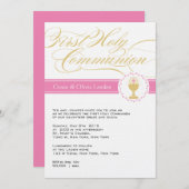 Fancy Manuscript Eerste Communicatie Uitnodigingen (Voorkant / Achterkant)