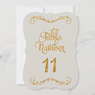 Fancy Manuscript Glitter Lijst Aantal 11 Gebeurten Kaart