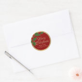 Fancy Manuscript Gold Kerst met Liefde van Ronde Sticker (Envelop)