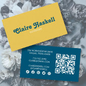 Fancy Manuscript Mustard Yellow Chic Minimale Soci Visitekaartje