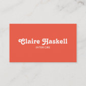 Fancy Manuscript Tomato Red Chic Minimale Sociale  Visitekaartje (Voorkant)