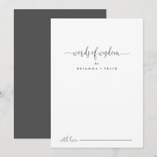 Fancy Manuscript Wedding Woorden van de Kaart van