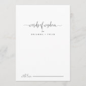 Fancy Manuscript Wedding Woorden van de Kaart van (Voorkant)