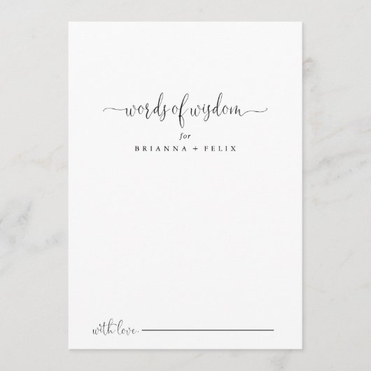 Fancy Manuscript Wedding Woorden van de Kaart van  (Voorkant)